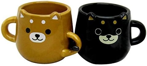 Youi Brown Black Shiba Inu Dog Pair Mug Cup Brown Black Lf 0959