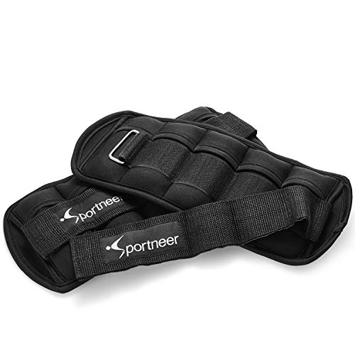 Sportneer Adjustable Ankle Weights 1 Pair 2 4 6 8 10 Lbs Leg Weight