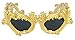 LINDA FARROW Jeremy Scott Flourish Baroque Pearl Drop Gold Sunglasses