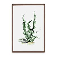 Framed Canvas Wall Art Green Leaves Canvas Prints Home Artwork Decoration for Living Room,Bedroom - 16x24 inches