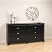 Black Kallisto 6 Drawer Dresser