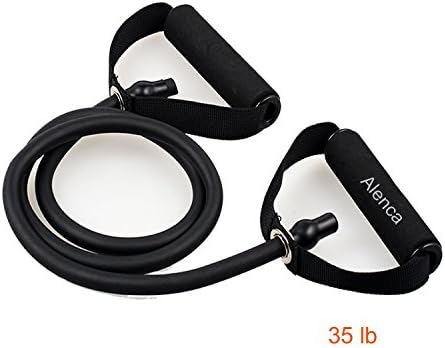 #1 RATED Fitness Rope - Alenca® Black Mountain Products Single Resistance Band - Door Anchor and Starter Guide Included