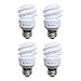 Xtricity Compact Fluorescent Light Bulb T2 Spiral, E26 Base, 9W (40 Watt Equivalent), 2700k Soft White, 540 Lumens, CFL, 120V - UL Listed, (4 Pack)