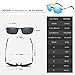 MOORAY Polarized Sunglasses for Men,UV400 Mirrored Lens Sports Glasses,Outdoor Eyewear, Metal Frame Sunglasses(Blue)
