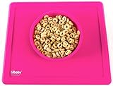 Placemat and Plate Suction Silicone by Lilbaby (Simple Bowl Design, Pink)