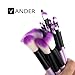 Vander Synthetic Kabuki Foundation Blending Makeup Brushes Kit with Bag - Purple