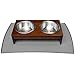 PetFusion Large WATERPROOF Pet Food Mat (24x16). FDA Grade Silicone [superior hygiene, non-toxic, multiple sizes] For dogs or cats, Gray