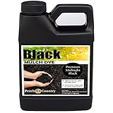 Peach Country Premium Black Mulch Color Concentrate - 2,800 Sq. Ft. - Pure Midnight Black Mulch Dye Spray (1 Quart, Black)