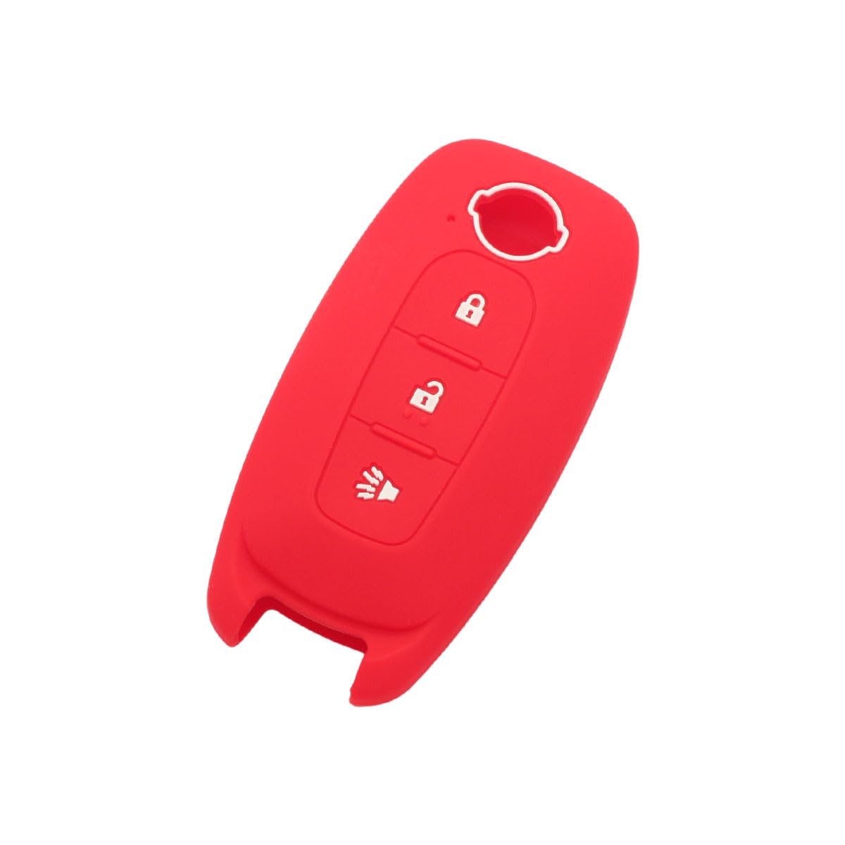 BROVACS Silicone Cover Protector Case Holder Skin Jacket Compatible with NISSAN 3 Button Smart Remote Key Fob CV2509 Red