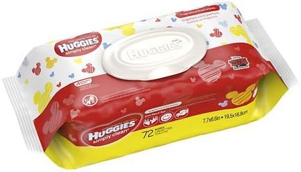 2 Pack of Huggies Simply Clean Fragrance-Free Baby Wipes Disposable Soft Packs 72 ea