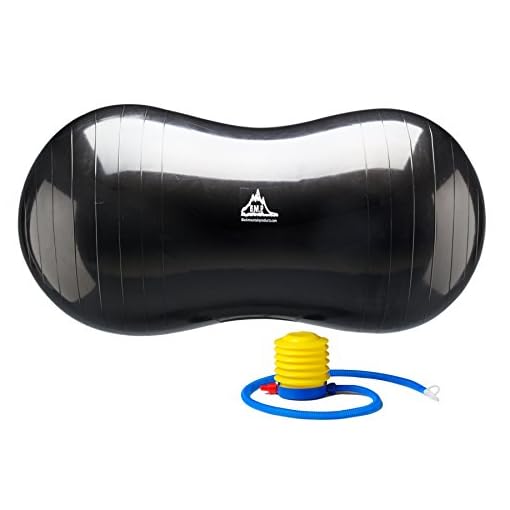 Black Mountain Products Peanut Stability Ball with 1000 lb Static Weight Capacity Pump