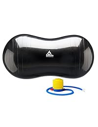 Black Mountain Products Pelota de estabilidad de cacahuete con bomba de capacidad de peso estática de 1000 lb