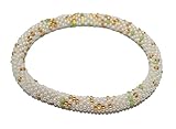 goldenlines Crochet Glass Seed Bead Bracelet Roll on Bracelet Nepal Bracelet SB714