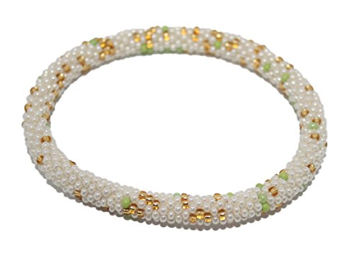 goldenlines Crochet Glass Seed Bead Bracelet Roll on Bracelet Nepal Bracelet SB714