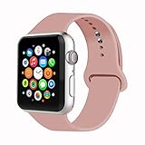 IYOU Sport Band Compatible for Apple Watch Band 38MM 42MM, Soft Silicone Replacement Sport Strap Compatible for iWatch 2017 Apple Watch Series 3/2/1, Edition, Nike+, All Models More Colors Choose