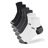 Ankle Socks, Men's Athletic Socks,Cotton Sports Socks White, Gray, Black, 9-11, 3 Pairs (Shoe Size 7-13)