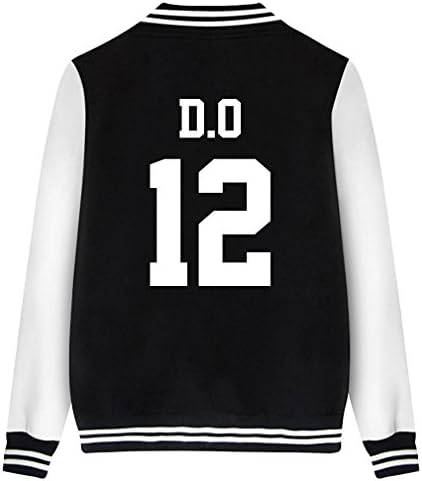 EXO Baseball Fans Unisex Jacket Sehun Kris Suho Baekhyun Lay Chanyeol Luhan Xiumin D.O Kai Tao Chen