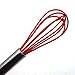 Silicone Whisk - Whisk - Non-Scratch - Non Stick - Silicone Head - Dishwasher Safe - 22 cm (1 Pack, Red)