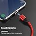 Magnetic USB Type C/L/Micro USB Charger Cable for Android, QC 3.0 Phone Fast Charging Cable with LED, 3 in 1 Adapters Quick Charge Cord Nylon (Red)