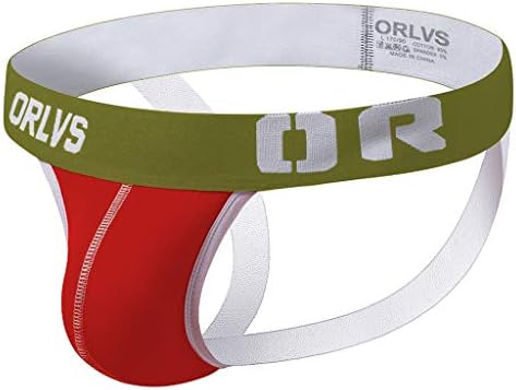 OMINA Clearance Sale Mens Jockstrap Bulge Pouch Letter Printed Low Rise Underwear Bikini Brief Short Underpants