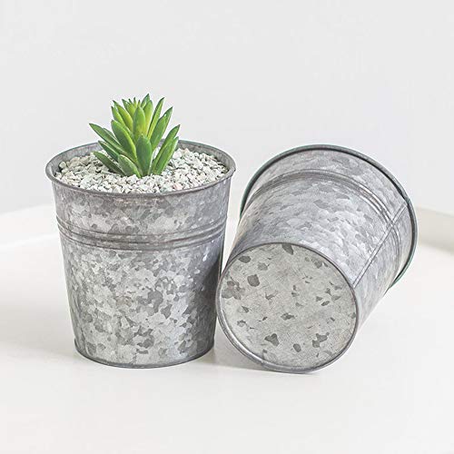 Jjoer Metalleimer Nicht Leicht Verformbar ÜBertöPfe FüR Zimmerpflanzen Blumentopf Metall Runde Form Zinkwanne Groß FüR… – Bild 7