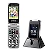 Big-Button-Mobile-Phone-for-Elderly-artfone-2G-Dual-SIM-Senior-Flip-Mobile-Phone-with-Dock-Dual-Highlighted-Screen-Display-FM-Radio-Camera-Torch-and-SOS-Button-Black artfone Big Button Mobile Phone for Elderly, 2G Dual SIM Senior Flip Mobile Phone with Dock, Dual Highlighted Screen…