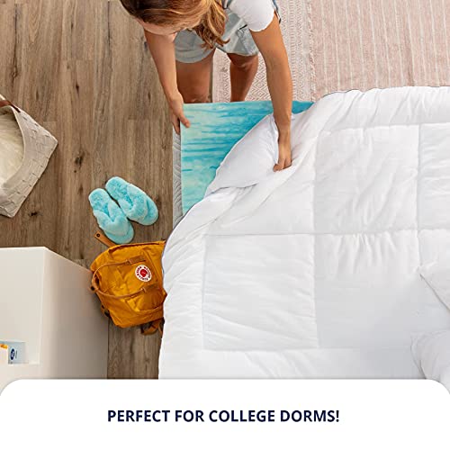 ViscoSoft 4 Inch Pillow Top Memory Foam Mattress Topper Twin XL Dorm