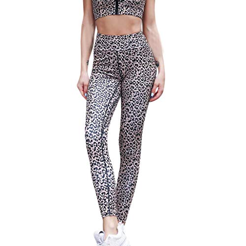 AOJIAN Yoga Pants Buttery Soft Tummy Control Leopard Trousers Jogger Capri Workout Running Sports Leggings for Women Yellow