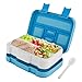 Lunch Box for Kids Childrens, Bento lunch Box for Boys Girls, Toddler School Lunch Containers 5-Compartment On-the-Go Meal Fruit Snack Packing for Picnic Outdoors, Leak Proof Durable & Microwave Safe