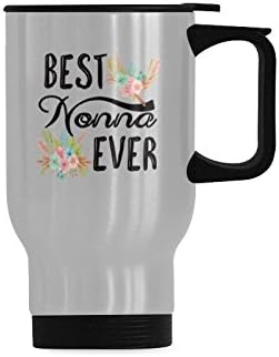 Amazon Com Best Nonna Ever Travel Mug Stainless Steel Travel Mug Nonna Coffee Mug Travel Cup 14 Ounce Silver Coffee Cups Mugs