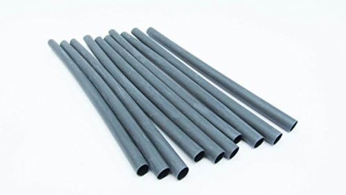 Lot of 10 PowerPhase 1/4" x 6" Black Flexible Adhesive-Lined Heat Shrink Tubing