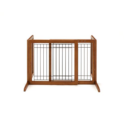 Richell 94135 Freestanding Pet Gate with Autumn Matte Finish, Small - //medicalbooks.filipinodoctors.org