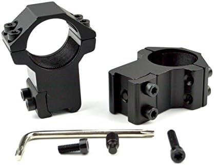 Team 15 Tactical Pair of Dovetail 1" Scope Rings - Choice of Medium or High Profile - Fits 3/8" - 5/8" Dovetail (11mm-15mm) .22 Air Rifle Airgun