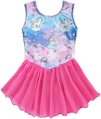 Sylfairy Leotards For Girls Gymnastics Wrap Skirted Leotard For