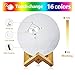 ANTOOR Moon Lamp 3D Printing 16 Colors LED with Stand & Touch Control & Remote Control and USB Rechangerable for Kids Gifts(Diameter 5.9 inch)