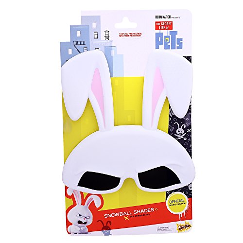 Sunstaches Instant Costume Sunglasses, Secret Life of Pets Snowball