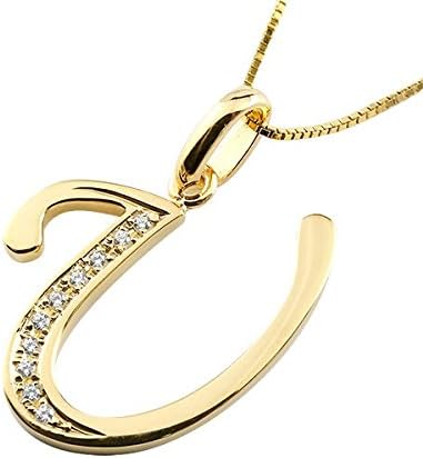 18金 イニシャル ネックレス イエローゴールドk18 激安挑戦中 ペンダント ネーム メンズ ダイヤモンド レディース U アルファベット