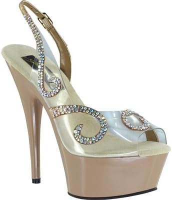 Johnathan Kayne Women's Stardom Platform Pump,Taupe Shimmer,9 M US