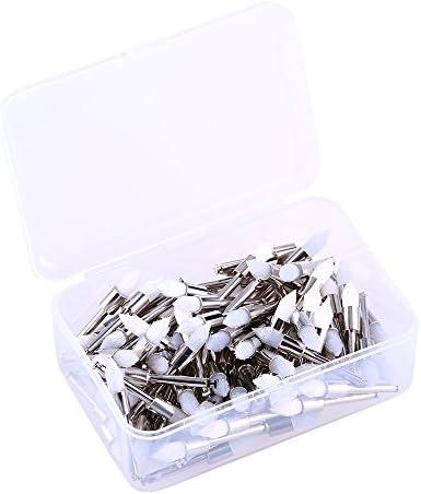 100 Pcs Dental Polishing Prophy Brushes Tapered Type(White Nylon)