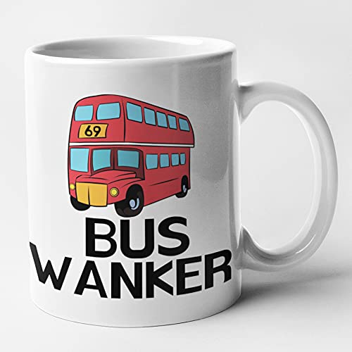 Bus Wanker - Funny Bus Driver Mug (White)