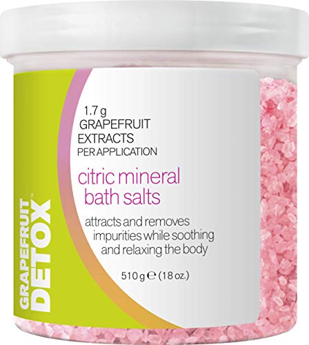Grapefruit Detox Citric Mineral Bath Salt | Attracts and Removes Impurities While Soothing and Relaxing the Body, 18 oz