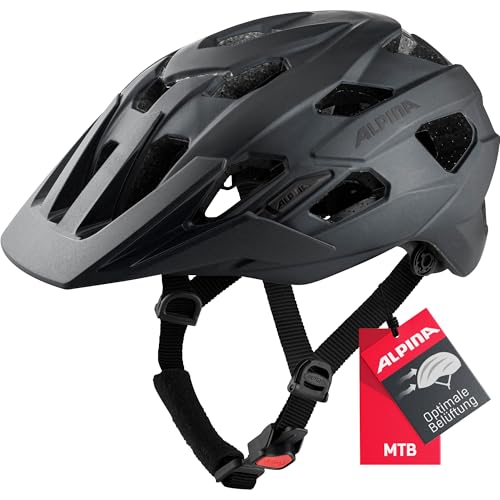 ALPINA ANZANA MTB-Fahrradhelm, Black matt, 57-61 cm