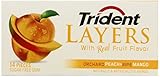 Trident Layers Sugar Free Gum (Orchard Peach & Ripe Mango, 14-Piece, 3-Pack)