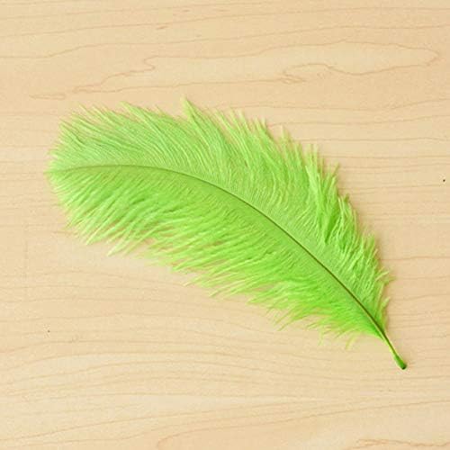 10 Pieces Lime Ostrich Feathers Plume 6-8 inches Soft and feathery for Wedding Centerpiece Themed Party Gala