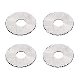 COMOK 4Pcs 40mm Dia 1mm Thickness 72 Teeth Circular High Speed Steel Plain Slitting Saw Cutter Cutting Tool(Size:40mm x 1mm x 13mm)