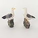 FUNSHOWCASE 2 Dockside Seagulls Standing on Pier Stake Statue Landscape Aquarium Terrariums Miniature Garden Fairy Gardens Doll House Cake Topper Resin Decoration