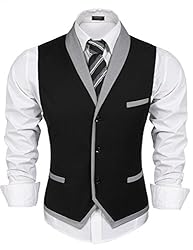COOFANDY Men's V-neck Sleeveless Slim Fit Vest