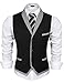 COOFANDY Men's Suit Vest Slim Fit Business Wedding Waistcoat