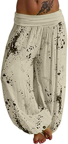 Toamen Womens Trousers Sale 2019 New Ladies Plus Size Bohemian Print Loose Smocked Waist Harem Hippie Leggings Boho Yoga Gym Pants