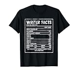 Writer Nutrition Facts Famous Novel Author Graphic